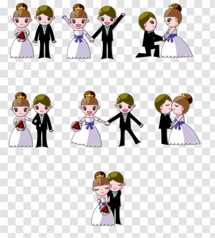 Wedding Invitation Cartoon Photography - Couple Transparent PNG