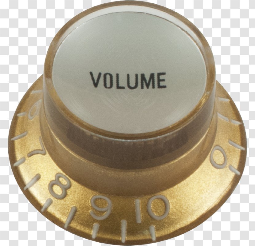 01504 Top Hat Cap Gold Material - Brass - Guitar Volume Knob Transparent PNG