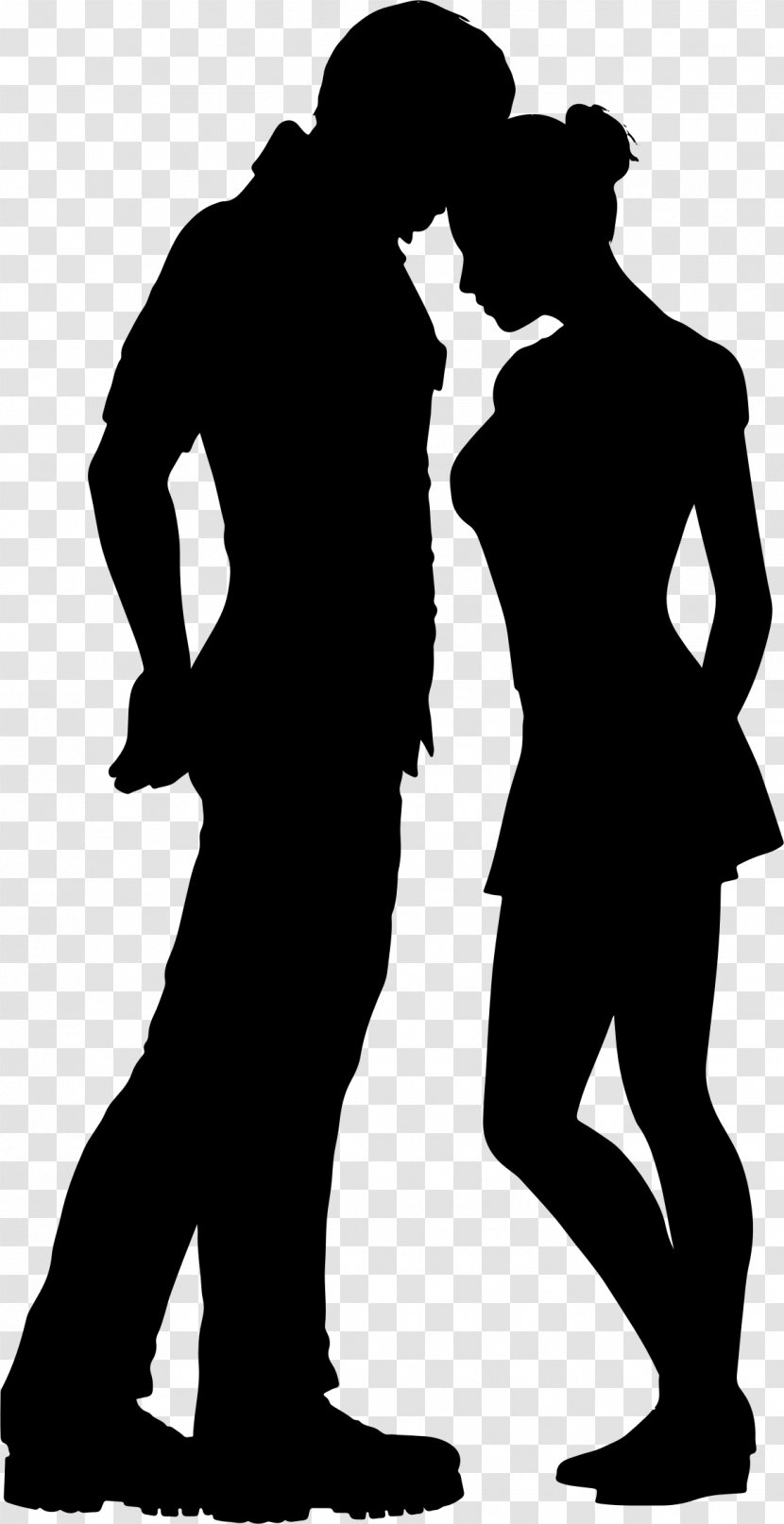 Silhouette Couple - Tree Transparent PNG