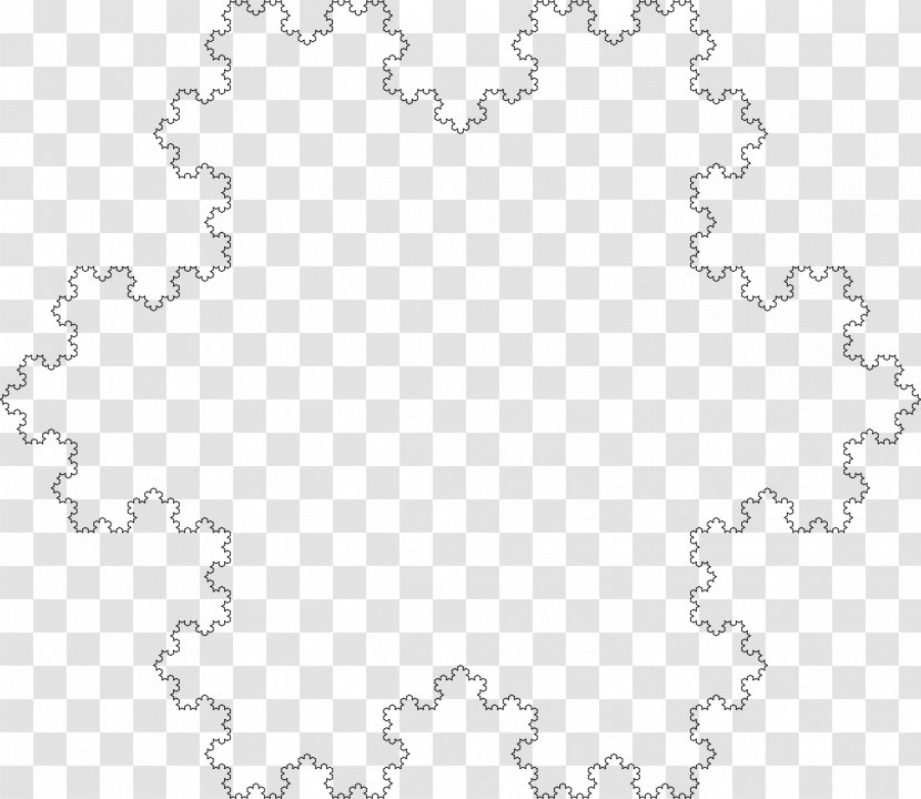 Fractal Koch Snowflake Clip Art - Frame - Flower Transparent PNG
