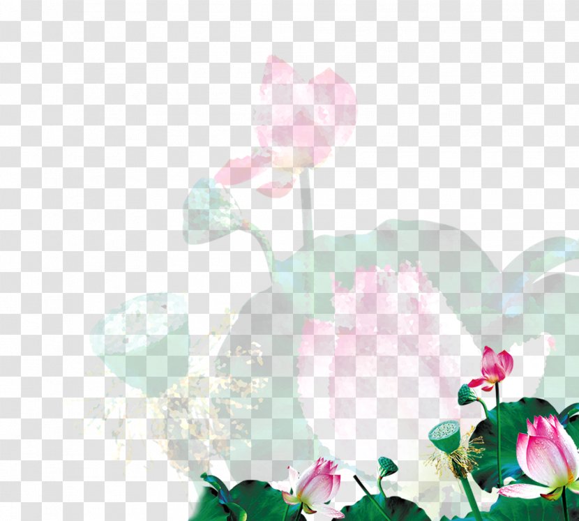 Download Floral Design Wallpaper - Magenta - China Creative Wind Transparent PNG