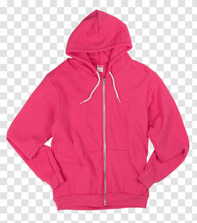 Hoodie Pink Jacket Outerwear - Clothes Zipper Transparent PNG