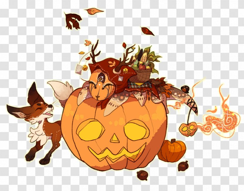 Jack-o'-lantern Pumpkin Clip Art Illustration Desktop Wallpaper - Autumn Breeze Transparent PNG