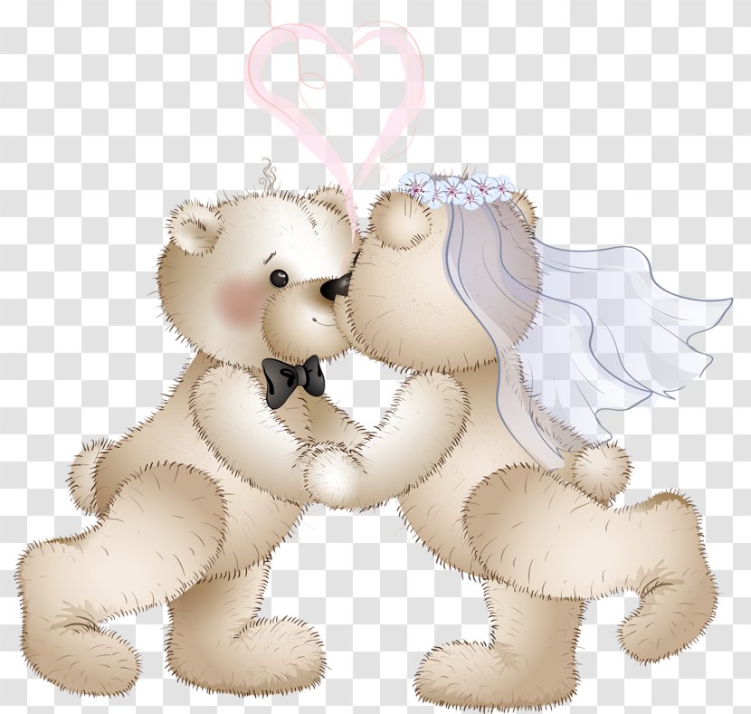Bear Wedding Invitation Bride Clip Art - Flower - Winnie Weddings Transparent PNG