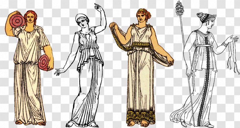 Ancient Greece Clothing Chiton Exomis - Fashion Design Transparent PNG
