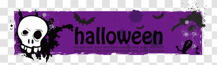 Halloween Banner Purple Vecteur - Brand - Banners Vector Material Transparent PNG