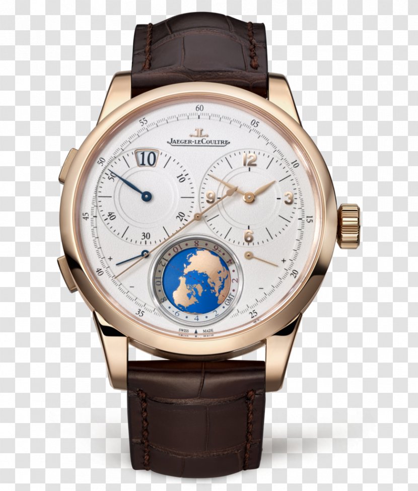 Jaeger-LeCoultre Watchmaker Chronograph Complication - Power Reserve Indicator - Gold Coffee Color Male Watch Watches Transparent PNG