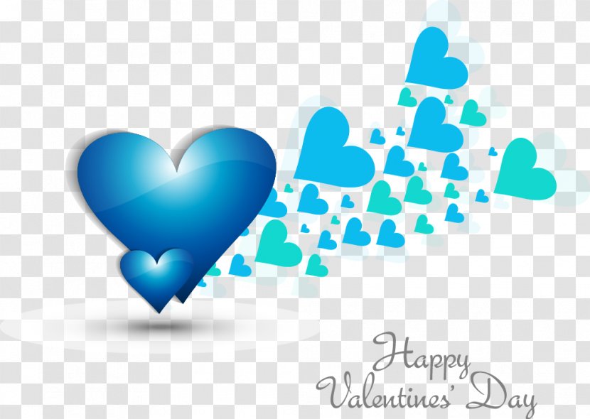 Blue Heart-shaped Elements - Wish - Photography Transparent PNG