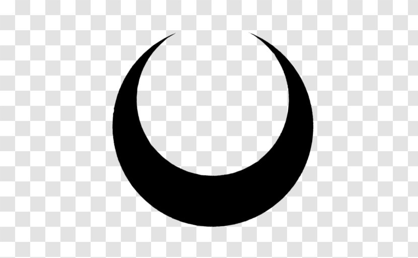 Crescent Circle Symbol Line Clip Art - Black Transparent PNG