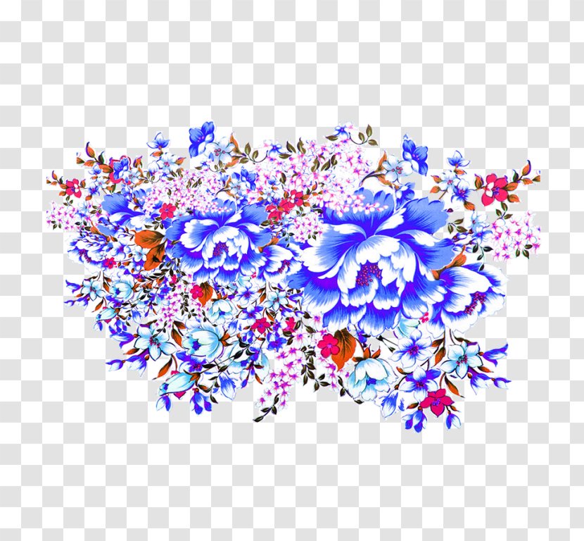 Floral Design Flower Desktop Wallpaper Blue - Confetti - Background Transparent Transparent PNG