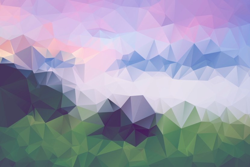 Desktop Wallpaper Polygon Abstract Art - Background Transparent PNG