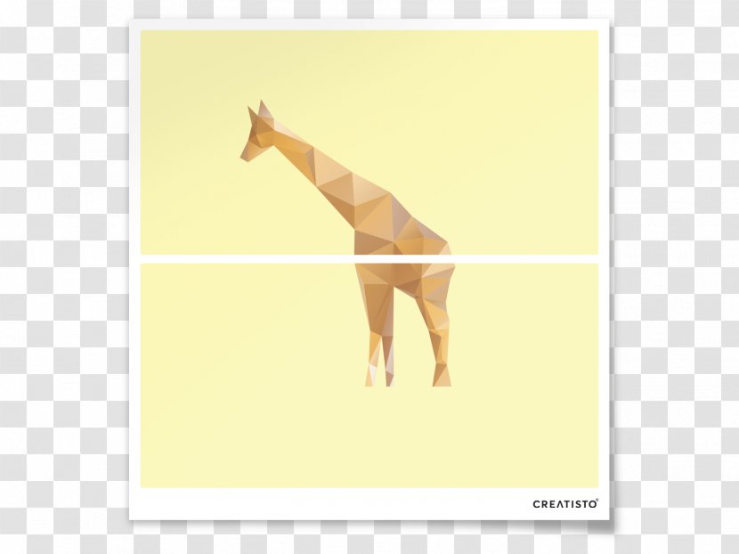Giraffe Origami Fauna Text Door - Tail Transparent PNG