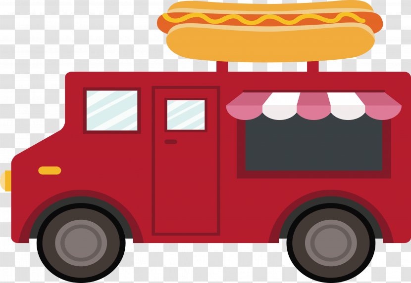 Ice Cream Hot Dog Car Peppermint - Red Transparent PNG