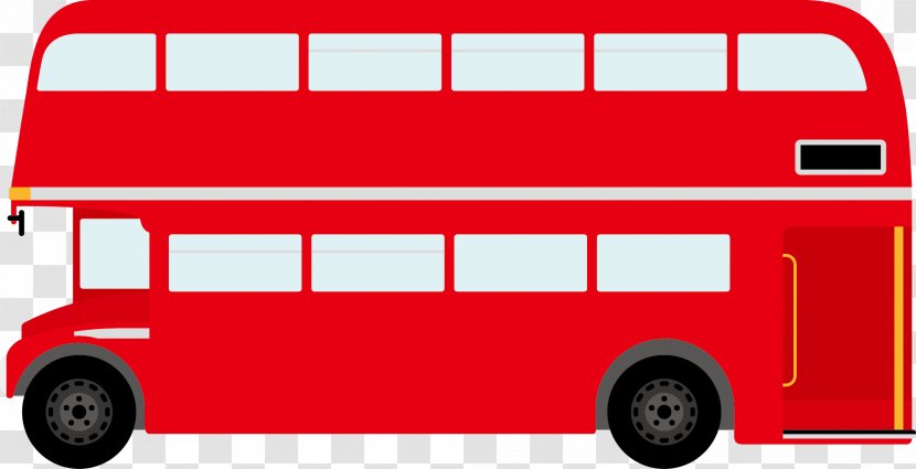 Red Car Decoration - School Bus - Brand Transparent PNG
