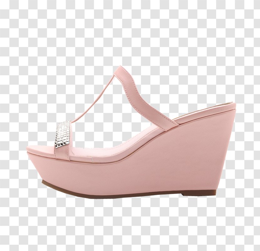 Sandal Shoe High-heeled Footwear - Peach - Women's Sandals Transparent PNG