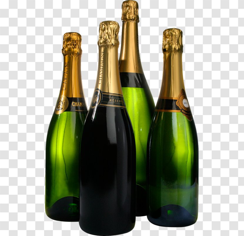 Champagne Bottle Sparkling Wine - Glass - Pop Transparent PNG