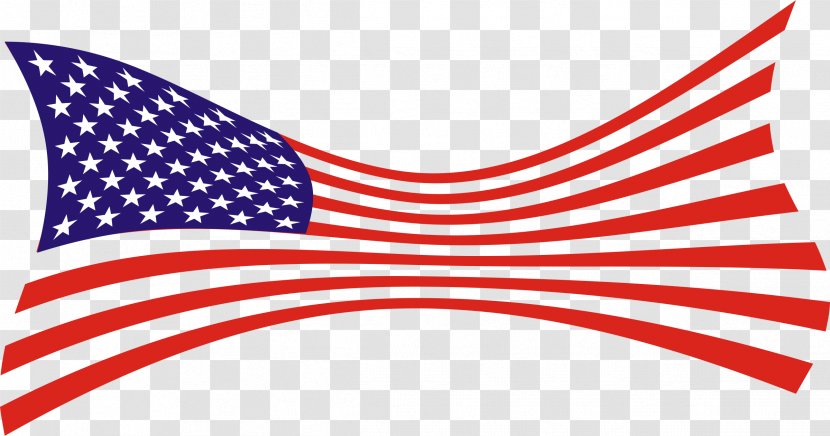 United States Of America Flag The Vector Graphics Clip Art Illustration - Independence Day Transparent PNG