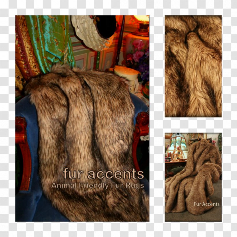 Fake Fur Coyote Textile Blanket - Bear Transparent PNG