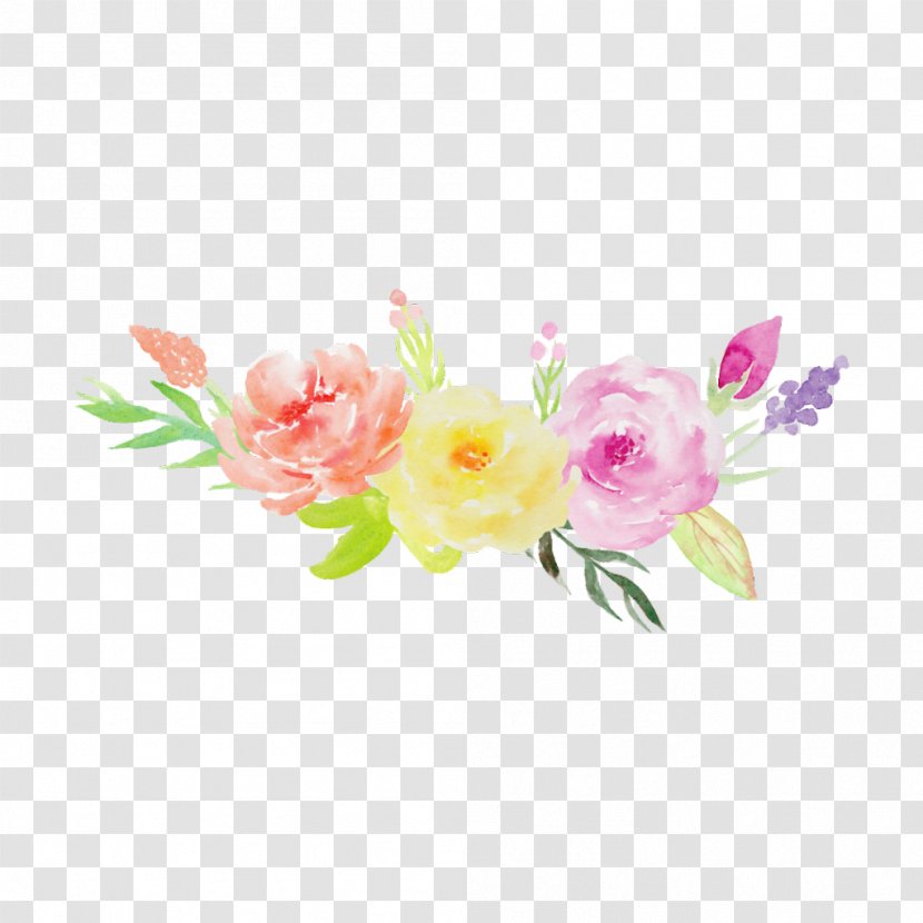Watercolor Painting Garden Roses Design Drawing Image - Flower Bouquet Transparent PNG
