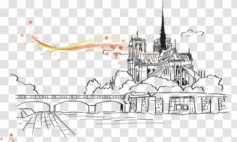 Chartres Cathedral - Artwork - Castle Transparent PNG