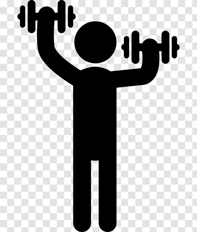 Physical Fitness Centre Dumbbell Personal Trainer Exercise - Silhouette - Hantel Transparent PNG