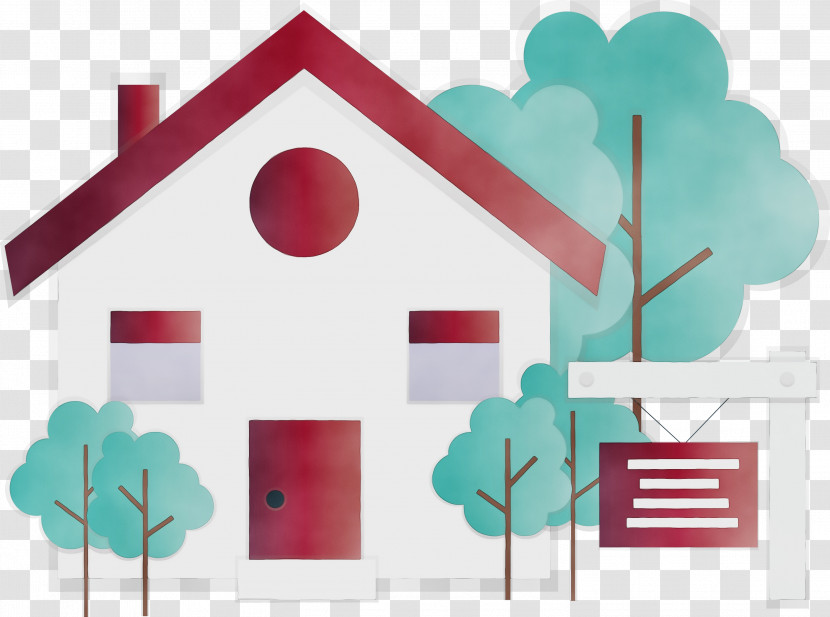Line House Home Rectangle Transparent PNG