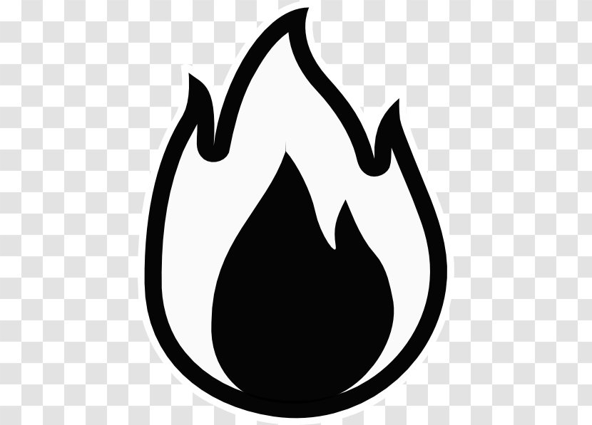Flame Fire Black And White Clip Art - Drawing - Template Printout Transparent PNG