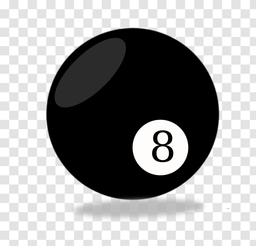 Billiard Ball Eight-ball Black And White Wallpaper - Eight Pictures Transparent PNG