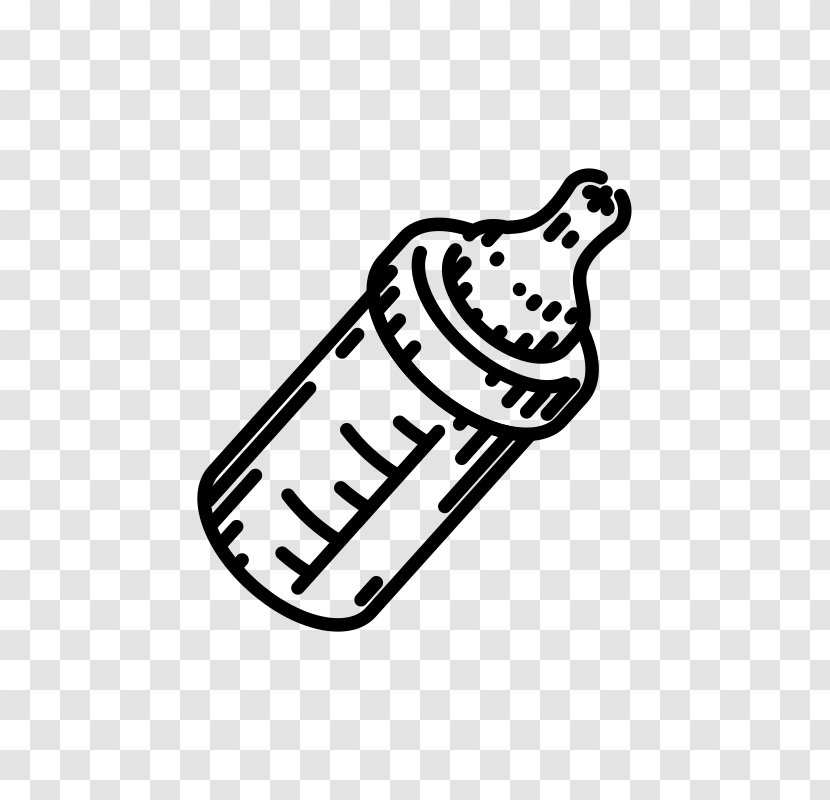 Baby Bottles Milk Infant Clip Art - Monochrome - Bottle-feeding Clipart Transparent PNG