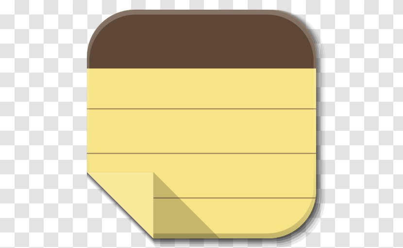 Square Angle Material Yellow Pattern - Ios 7 - Apps Note Taking App Transparent PNG