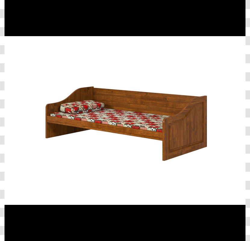 Bed Frame Rectangle - Hardwood - Angle Transparent PNG