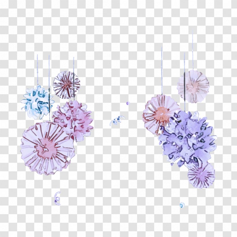 Lavender - Fashion Accessory - Hydrangea Earrings Transparent PNG