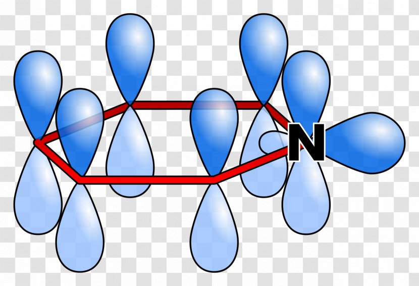 Pyridine Atomic Orbital Lone Pair Molecule Heterocyclic Compound - Heart - Tree Transparent PNG