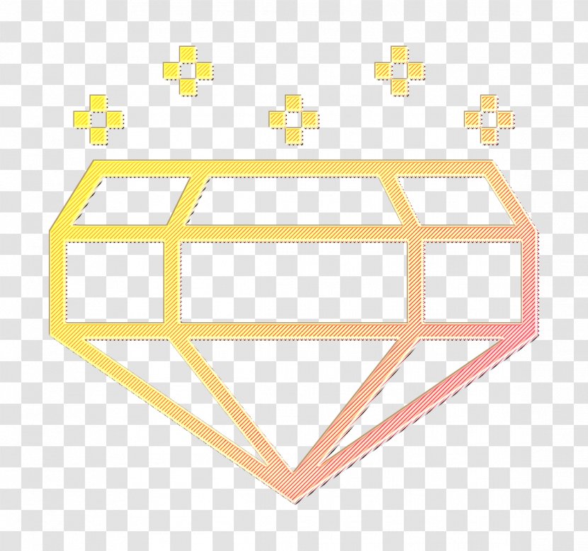 Business Icon Dimond Finance - Yellow - Triangle Symmetry Transparent PNG