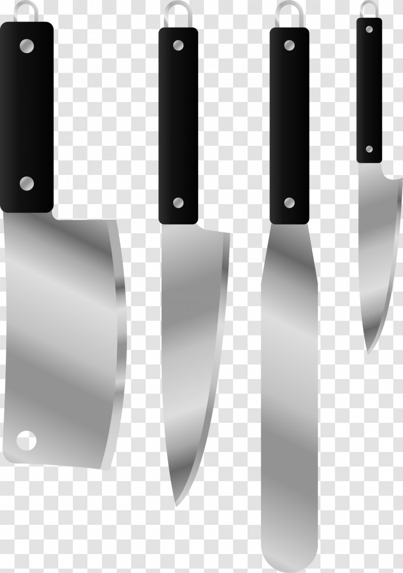 Knife Kitchen Utensil Kitchenware Oven - Cylinder - Vector Painted Tools Transparent PNG