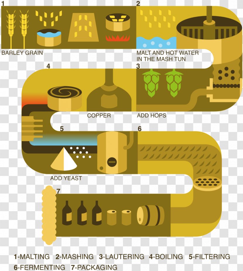 Beer Brewing Grains & Malts Hops Ale - Diagram Transparent PNG