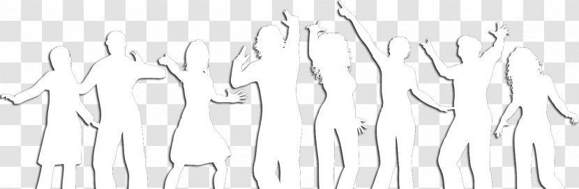 Drawing Monochrome Black And White Sketch - Frame - Party People Transparent PNG