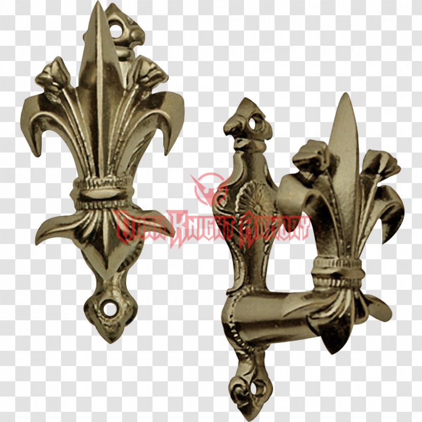 Fleur-de-lis Sword Weapon Brass Wood - Metal - Fleur De Lis Ship Anchor Transparent PNG
