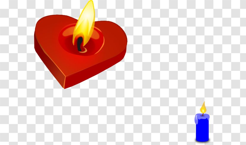 Candle Flame Clip Art Christmas - Wax - Burning Heart Transparent PNG