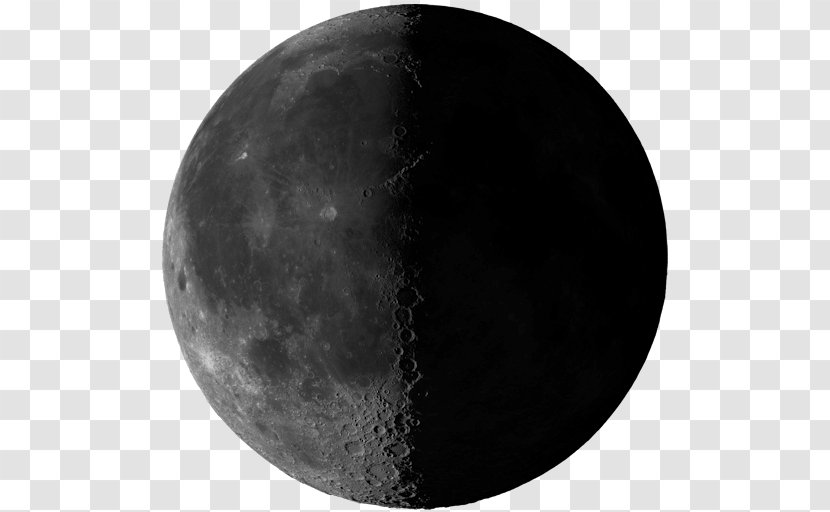 Black And White Monochrome Photography Astronomical Object Moon - Phase Transparent PNG