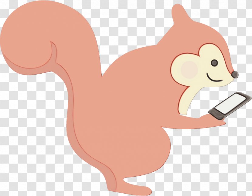 Squirrel Cartoon Tail Ferret Animal Figure - Paint Transparent PNG