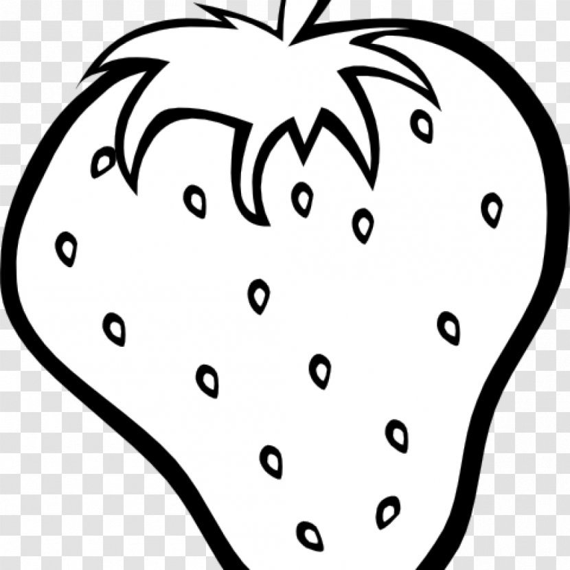 Clip Art Strawberry Image Fruit Black And White - Cartoon Transparent PNG