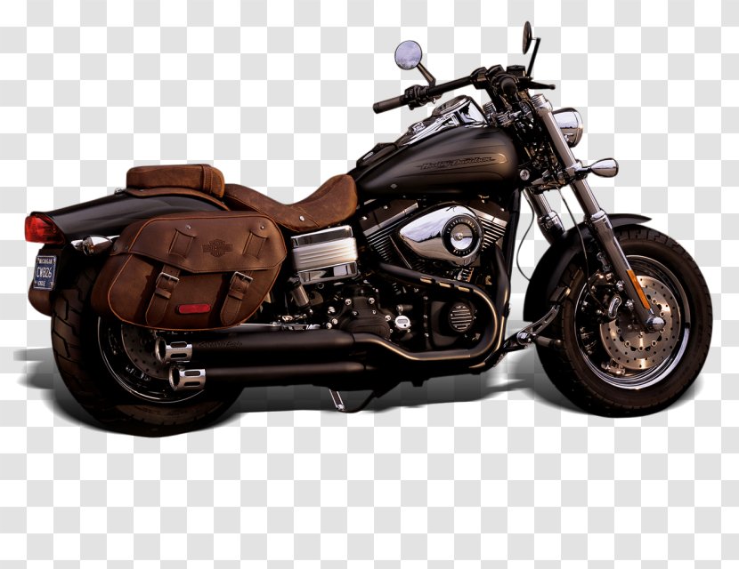 Saddlebag Harley-Davidson Super Glide Custom Motorcycle - Metal Transparent PNG