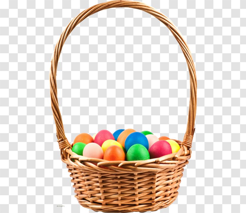 Easter Bunny Basket Egg Wicker Transparent PNG