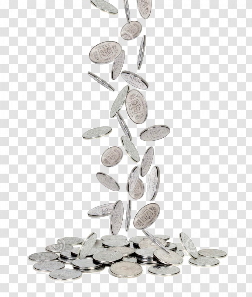 Silver Coin Gold - Money - Stack Transparent PNG