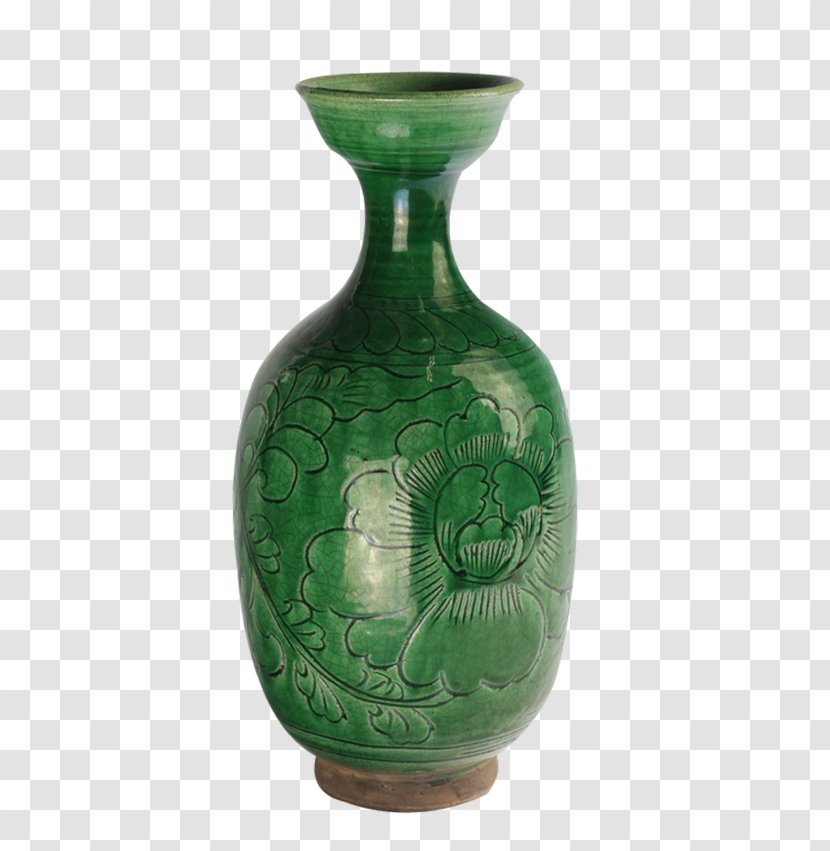 Song Dynasty Deze Museum Ceramic Glaze - Green Bottle Transparent PNG