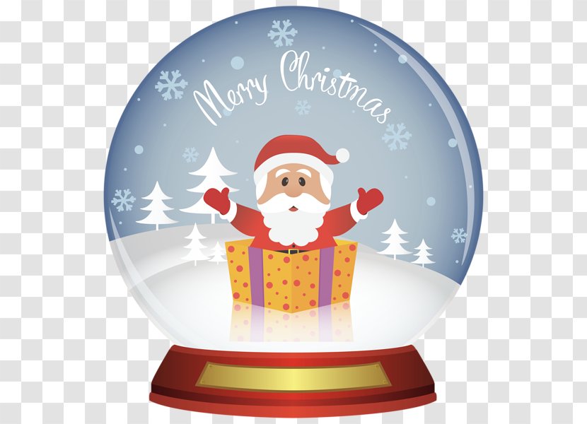 Santa Claus Christmas Snow Globe Clip Art - Crystal Ball Transparent PNG