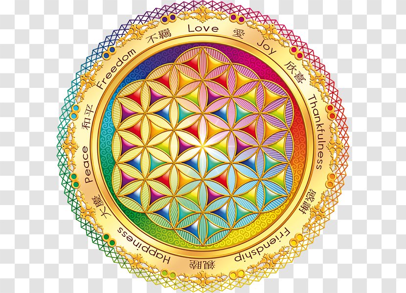 Sacred Geometry Overlapping Circles Grid Flower Transparent PNG