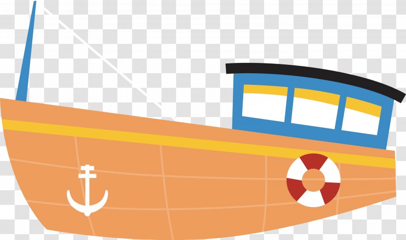 Ship - Orange - Vector Material Transparent PNG