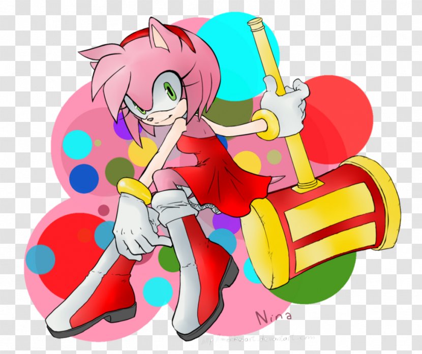 Amy Rose Sonic The Hedgehog Silver Blogger - Watercolor Transparent PNG